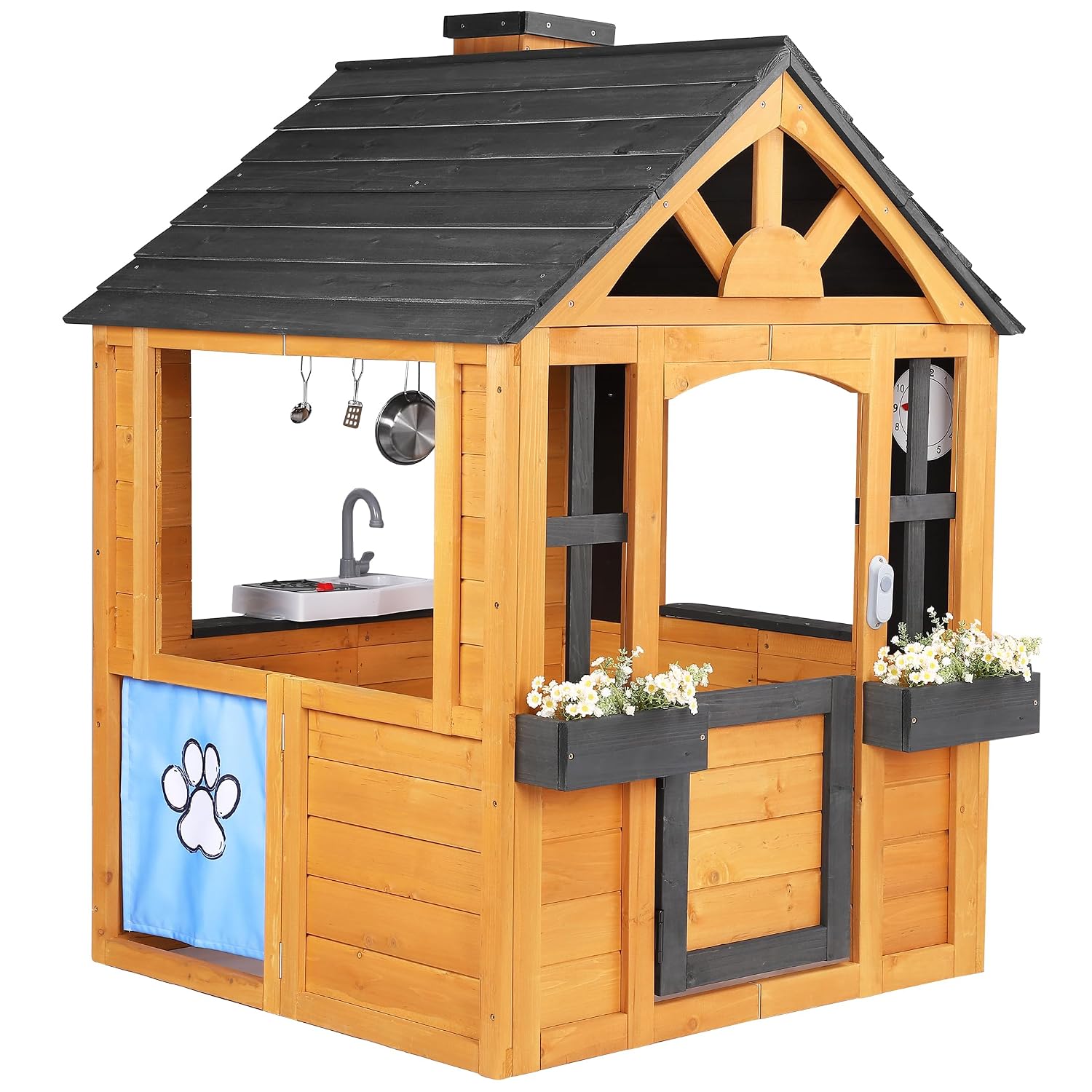Cedar Wood Outdoor Kids Playho - Kids Outdoor Kitchen avis et prix