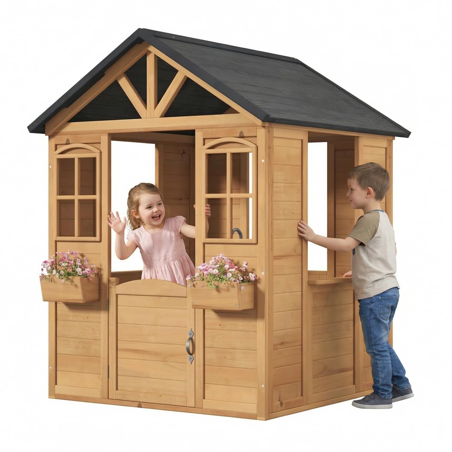 Wooden Kids Playhouse Outdoor  - Kids Outdoor Kitchen avis et prix