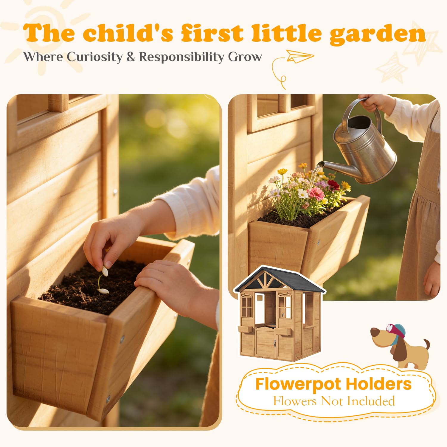Wooden Kids Playhouse Outdoor  - Kids Outdoor Kitchen avis et prix
