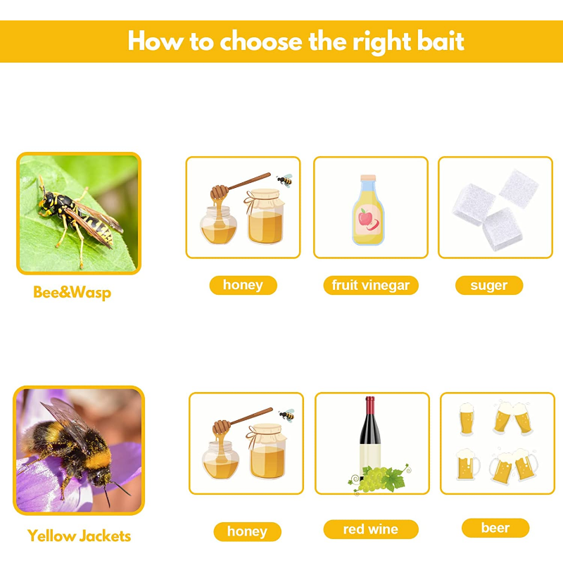 Solar Wasp Traps Hanging Yello - Bug Catching Kit avis et prix