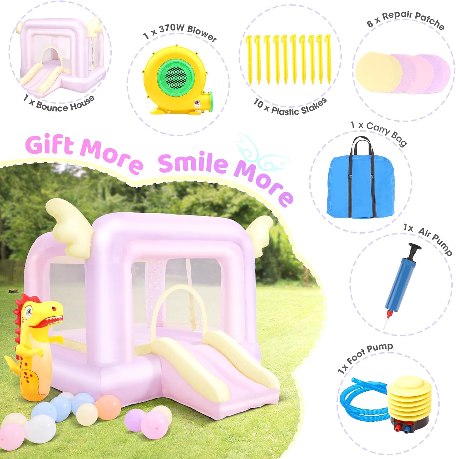Inflatable Bouncy Castle with  - Kids Outdoor Gifts avis et prix
