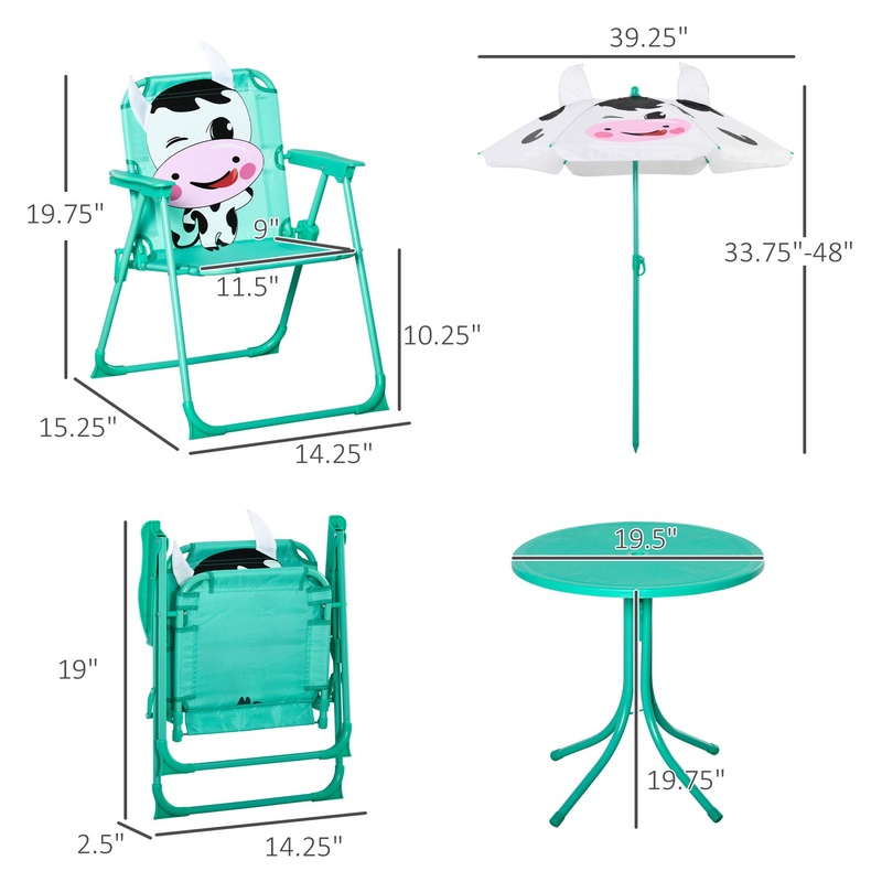 Outdoor Folding Kids Table and - Kids Outdoor Furniture Set avis et prix