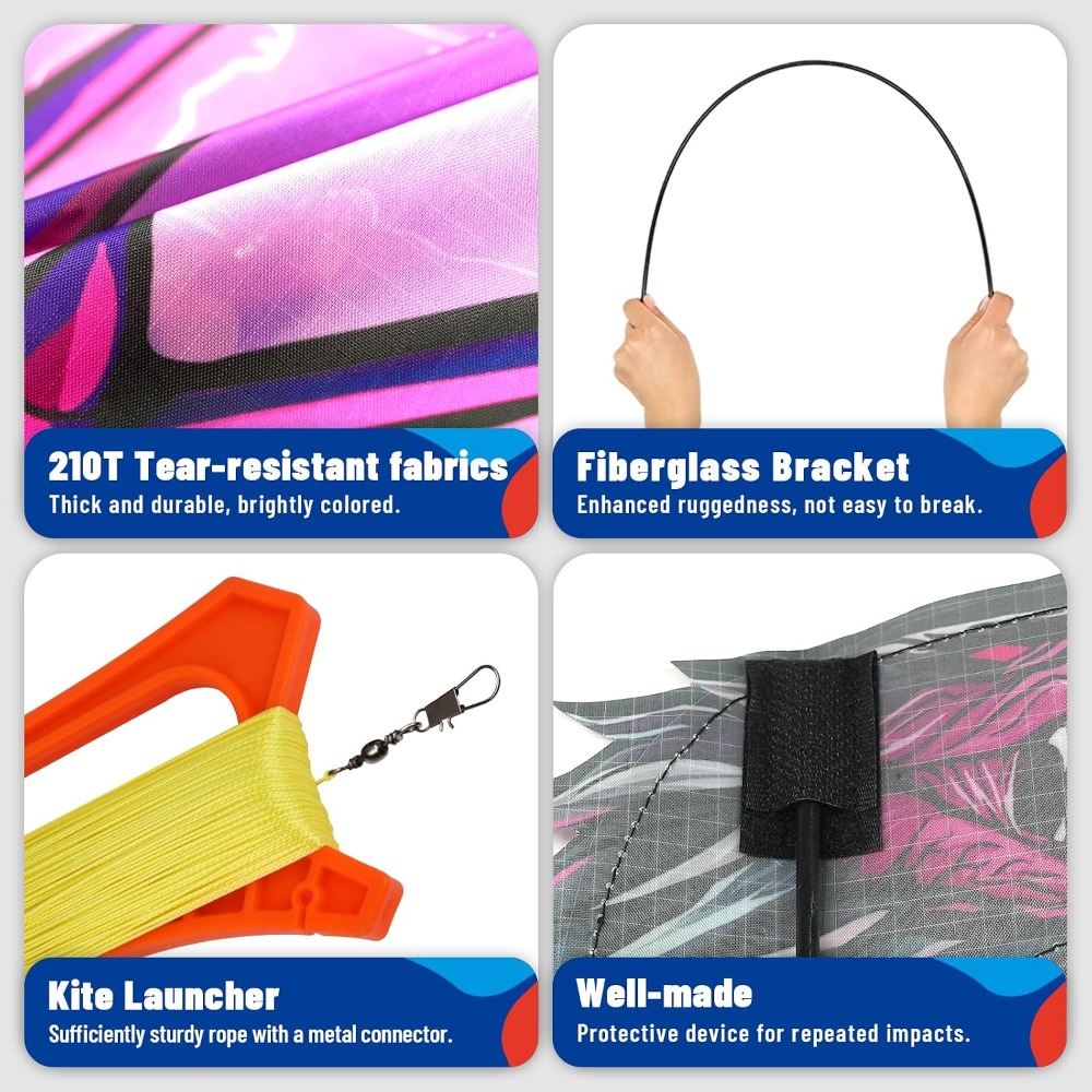 Complete Kite with Handle, Lin - Kite Easy Fly Kids avis et prix