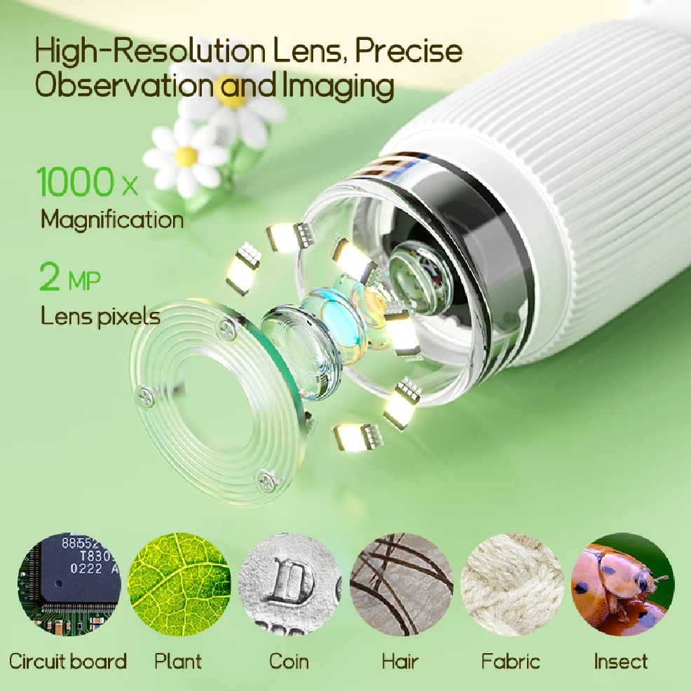 2.0 Inch Mini Pocket Microscop - Kids Outdoor Microscope avis et prix
