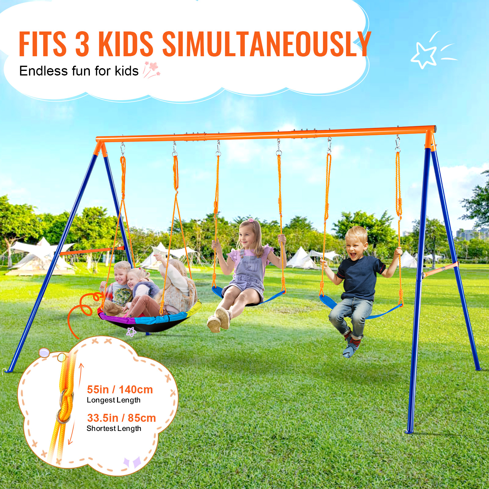 SucceBuy Swing Sets for Backya - Kids Outdoor Gear avis et prix