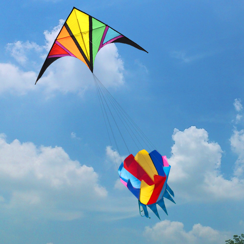 Large rainbow kite nylon winds - Kite Easy Fly Kids avis et prix