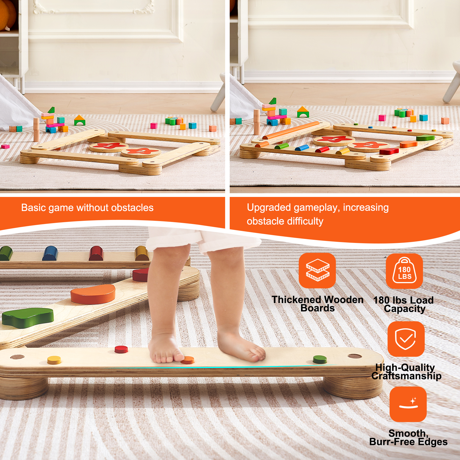 SucceBuy 6 PCS Balance Beam St - Kids Outdoor Balance Beam avis et prix