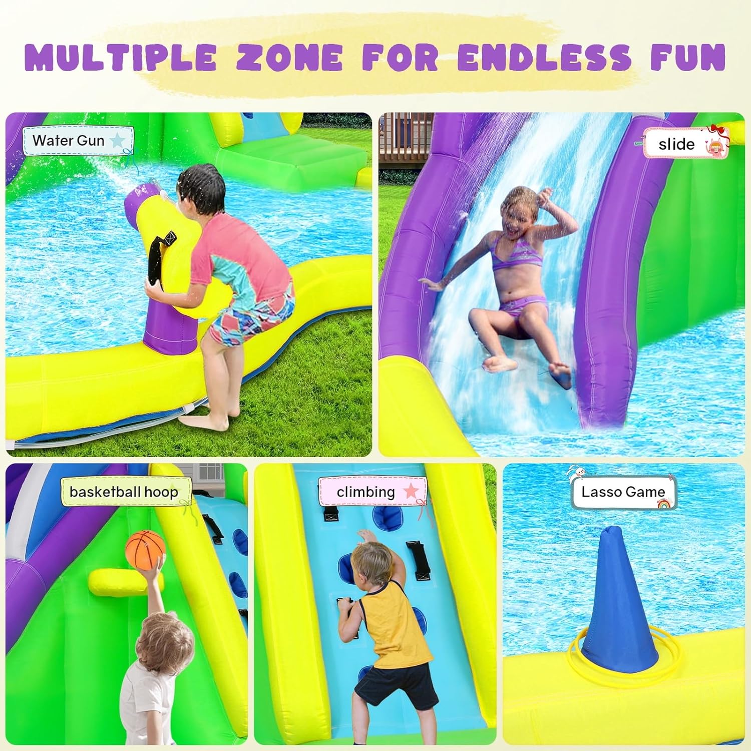 13x14FT Inflatable Bounce Hous - Kids Outdoor Water Play avis et prix