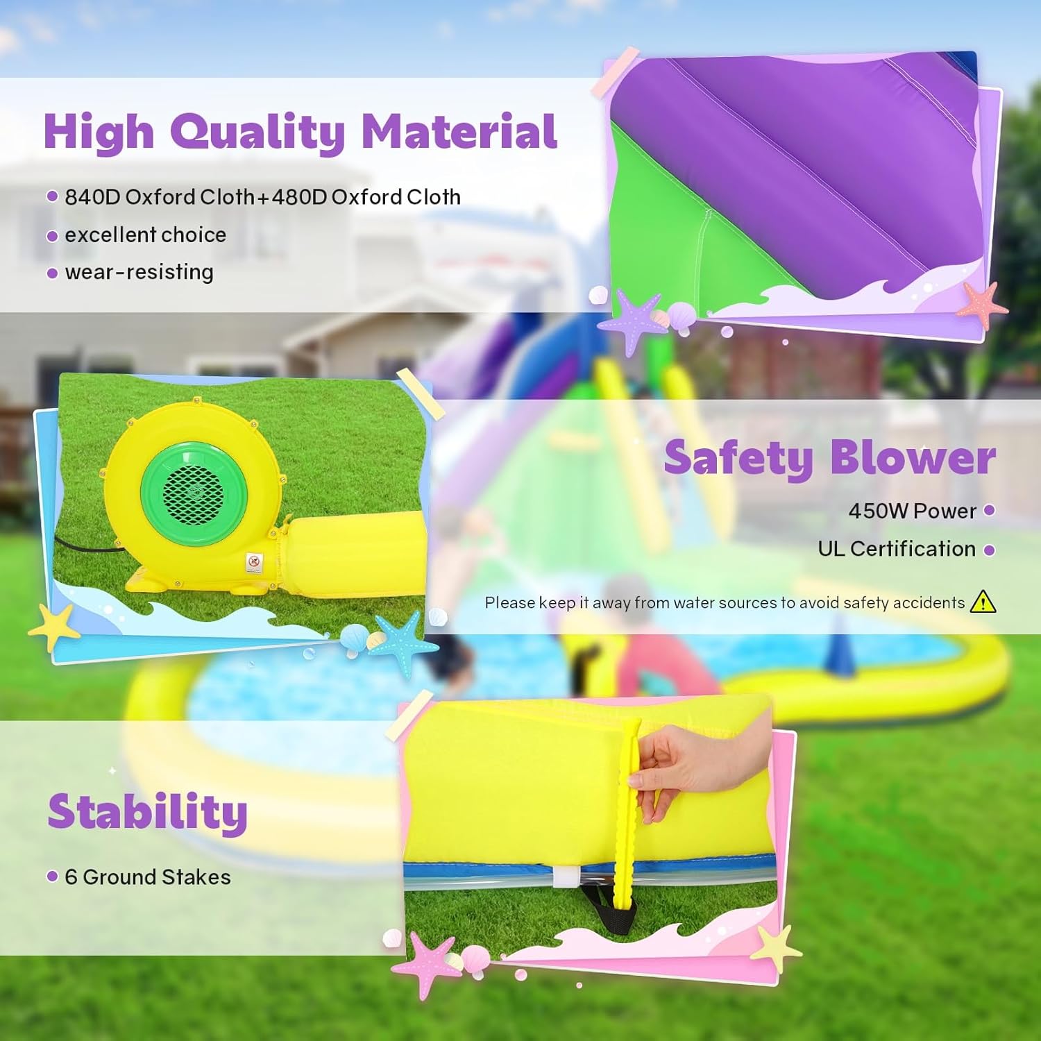 13x14FT Inflatable Bounce Hous - Kids Outdoor Water Play avis et prix