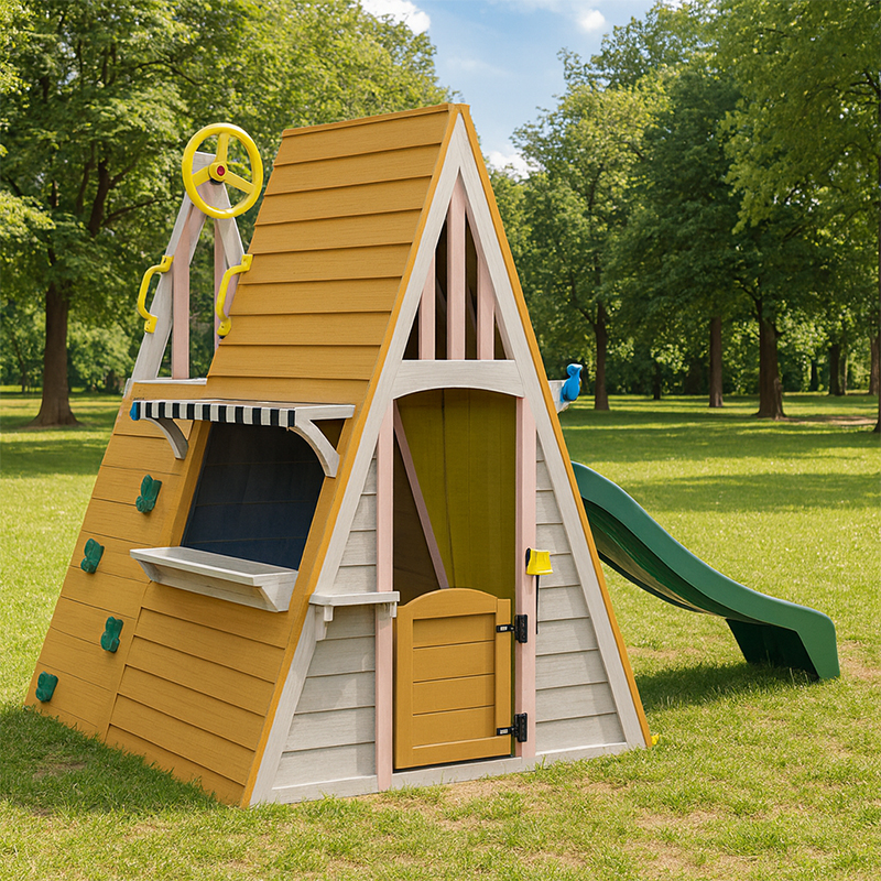 Kids Outdoor Playground Equipm - Kids Outdoor Wooden Playhouse avis et prix