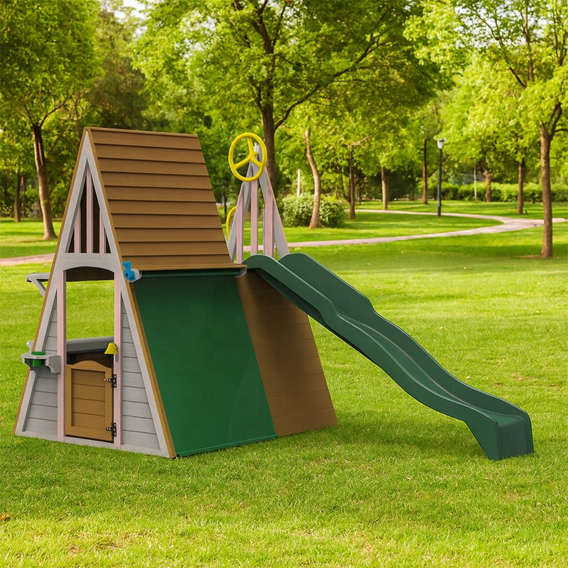 Kids Outdoor Playground Equipm - Kids Outdoor Wooden Playhouse avis et prix