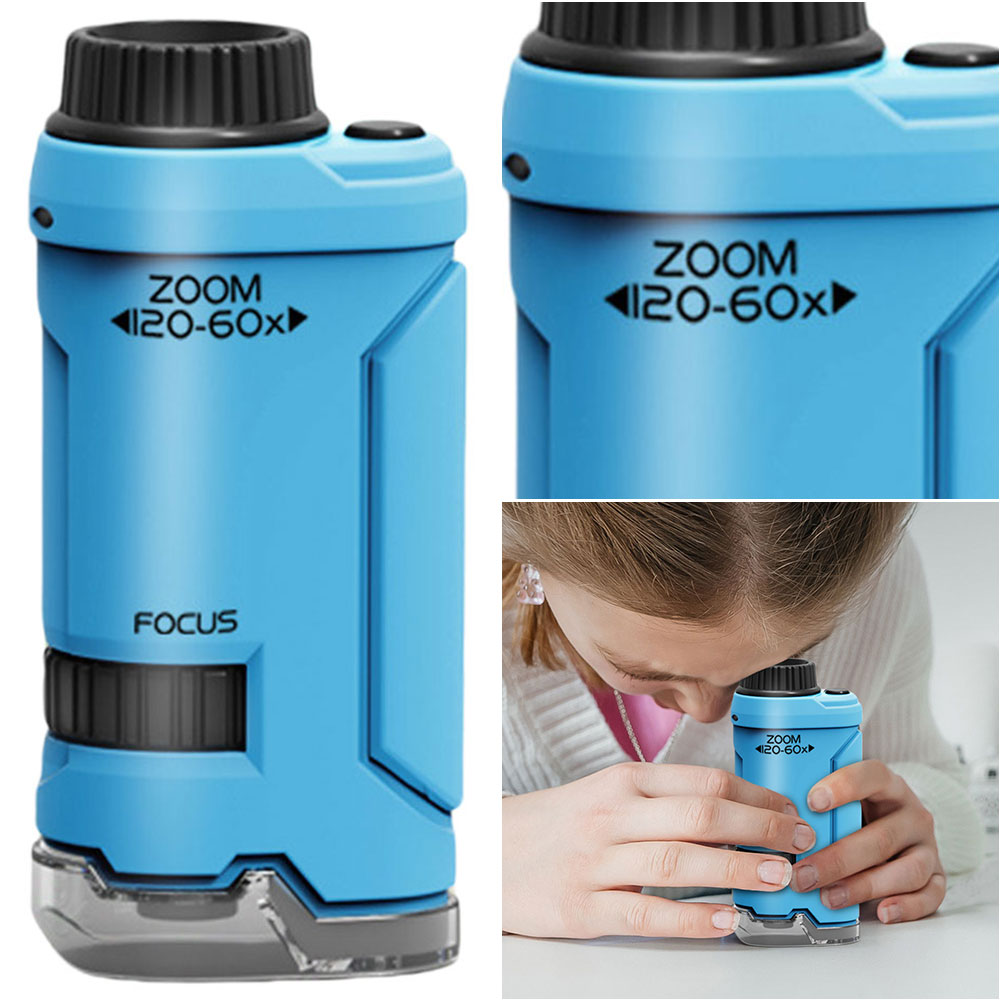 New 60x-120x Handheld Microsco - Kids Outdoor Microscope avis et prix