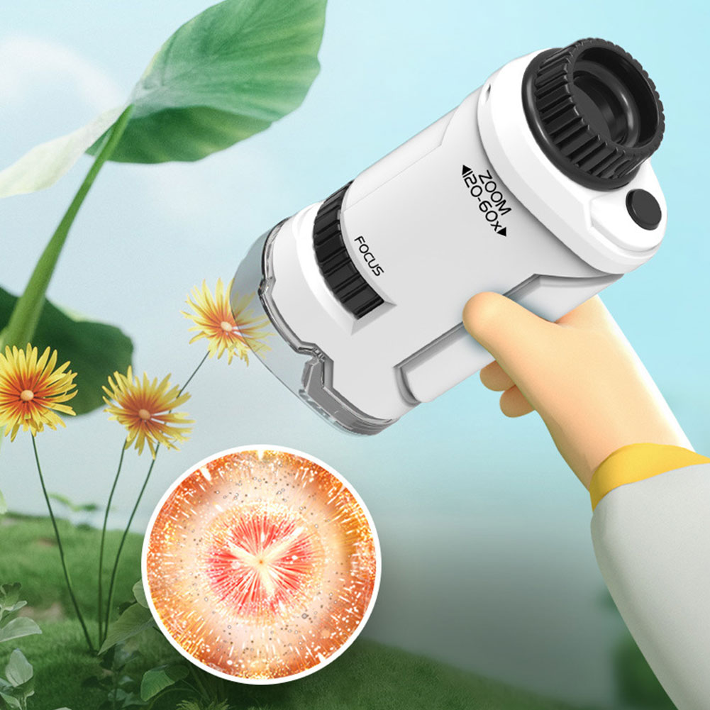 New 60x-120x Handheld Microsco - Kids Outdoor Microscope avis et prix