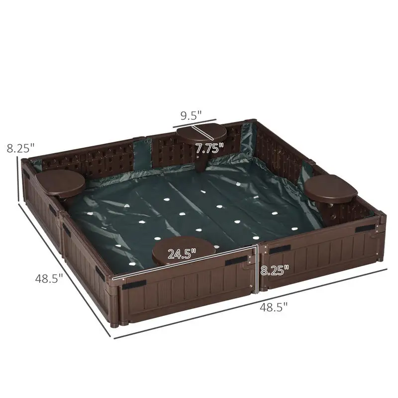 Outsunny Kids Outdoor Sandbox  - Kids Outdoor Garden avis et prix