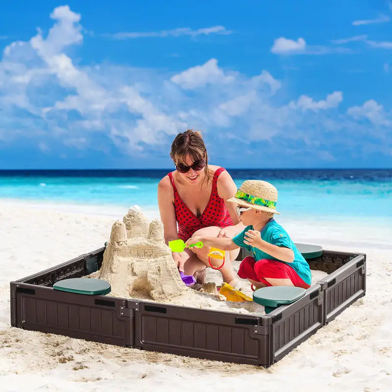 Outsunny Kids Outdoor Sandbox  - Kids Outdoor Garden avis et prix