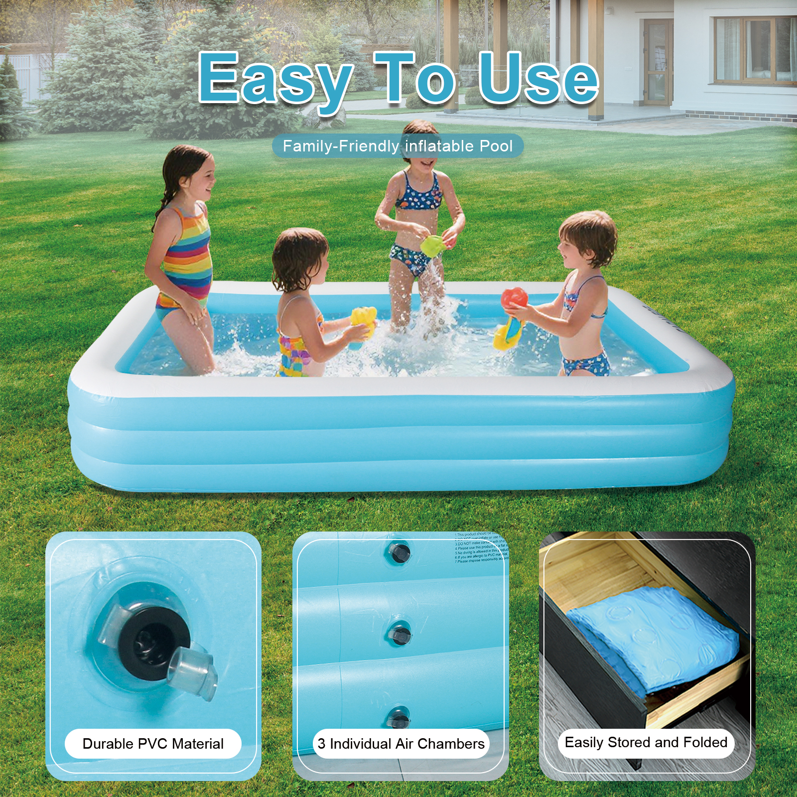 Inflatable swimming Pool for K - Kids Outdoor Garden avis et prix
