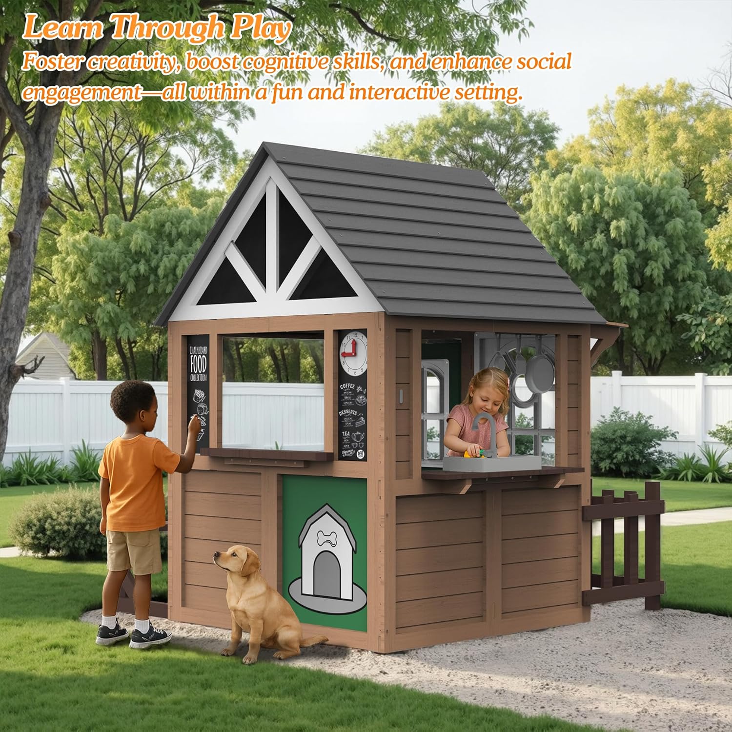 Outdoor Play House for Kids, F - Kids Outdoor Kitchen avis et prix
