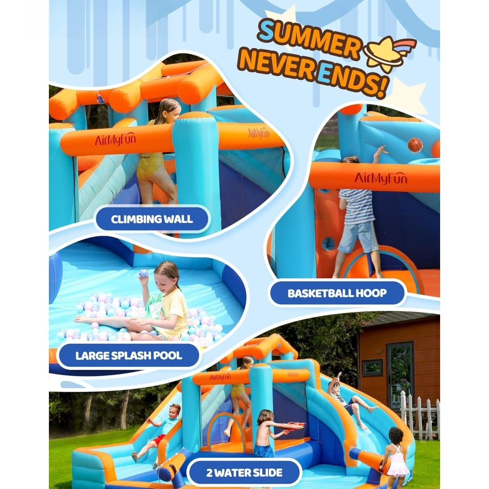 Large Water Slide Bounce House - Kids Outdoor Water Play avis et prix