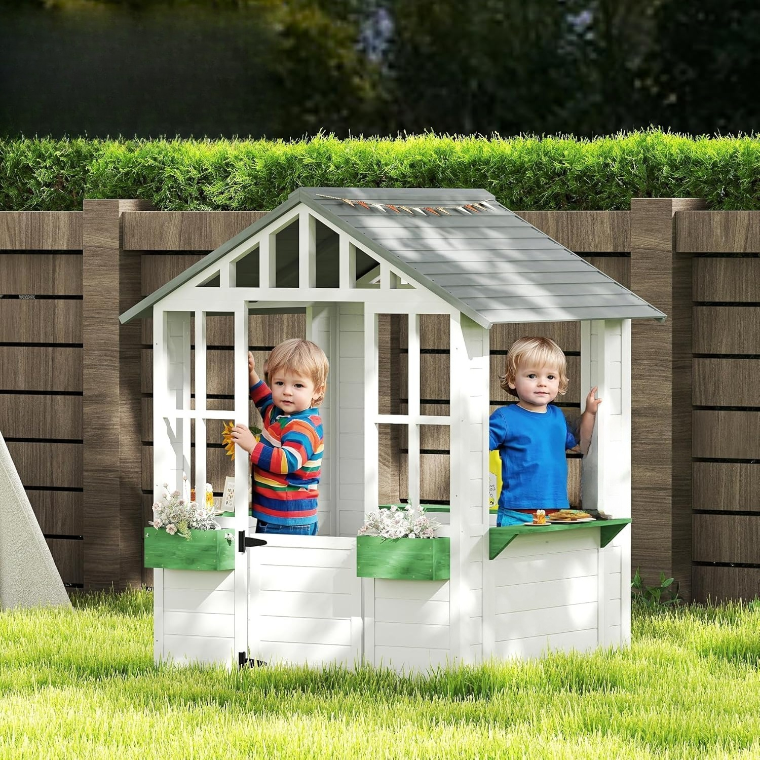 Wooden Outdoor Kids Playhouse  - Kids Outdoor Wooden Playhouse avis et prix