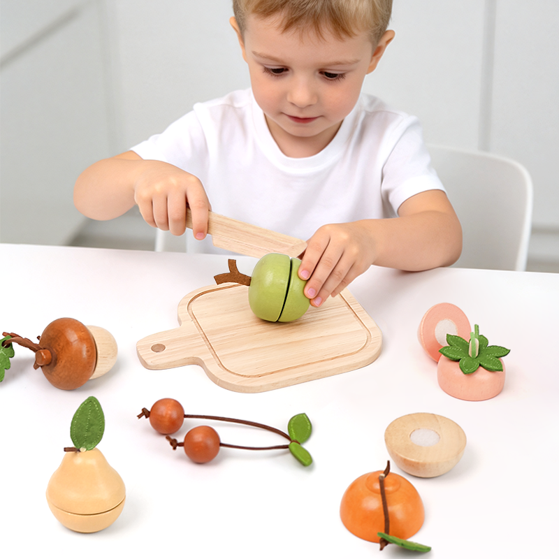 Wooden Fruit Cutting Play Set  - Kids Outdoor Kitchen avis et prix
