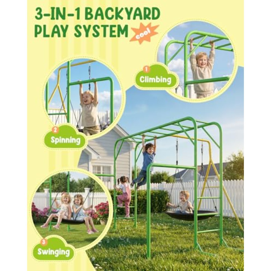 Monkey Bars Set for Backyard w - Kids Outdoor Furniture Set avis et prix